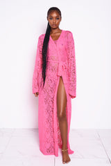 Pink Lacey Kimono